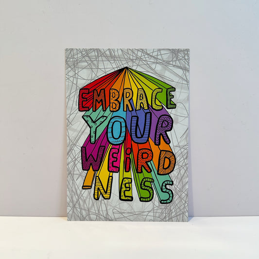 Embrace Your Weirdness Postcard