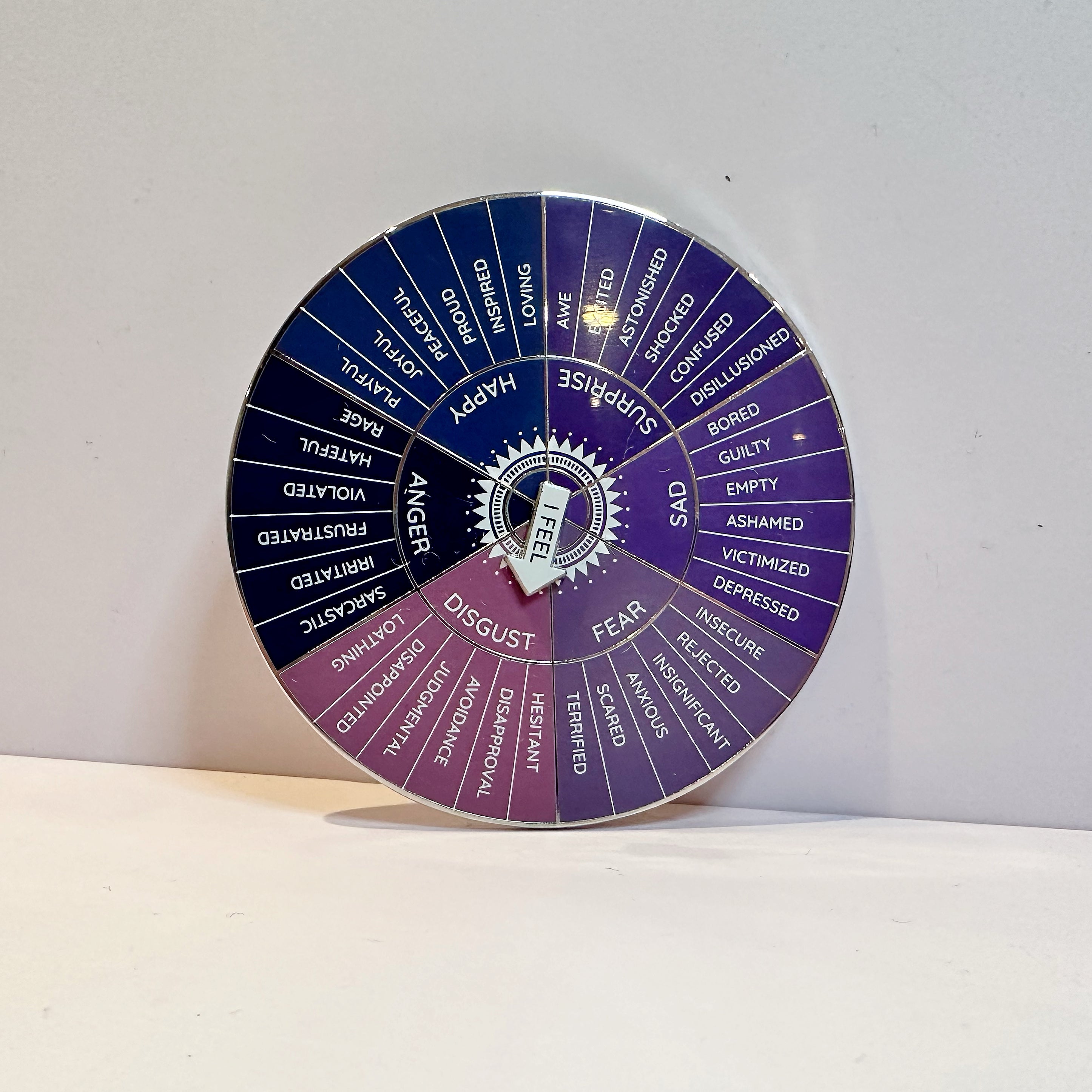Feelings Wheel Interactive Spinner Enamel Pin – The Pied Wagtail