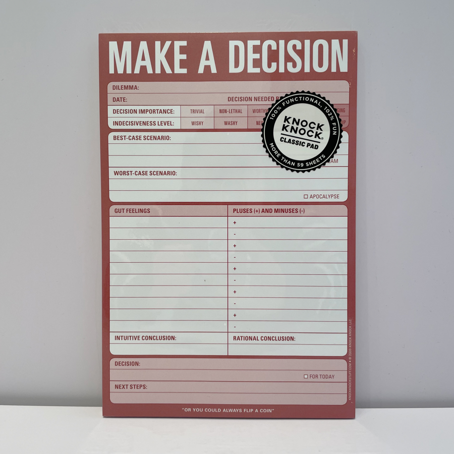 Make a Decision Notepad