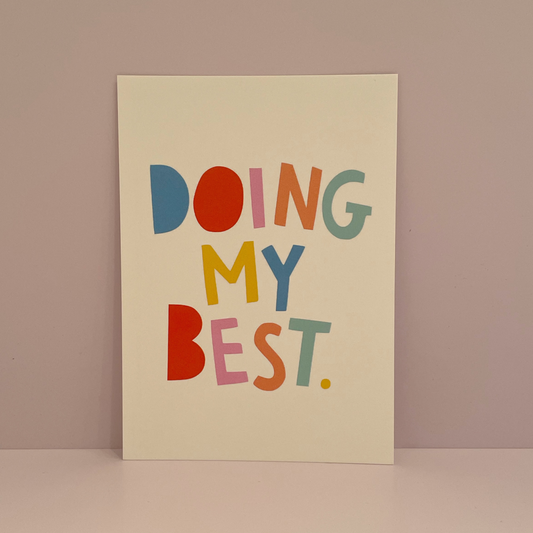 Doing My Best Postcard