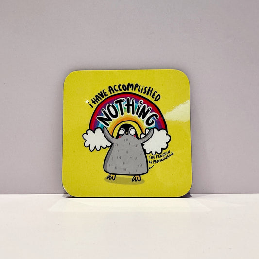 The Penguin of Procrastination Coaster