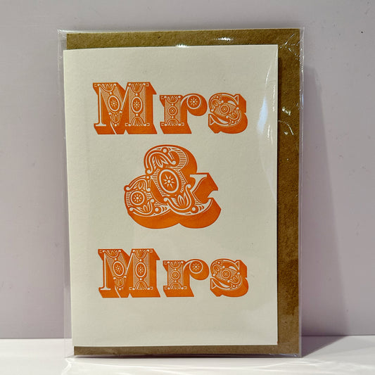 Mrs and Mrs Greetings Card
