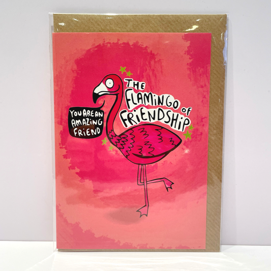 The Flamingo of Friendship - Greetings Card