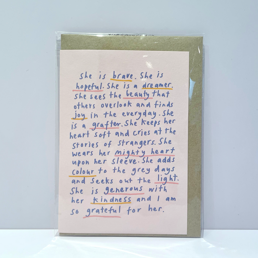 She is…Inspirational Female Greetings Card