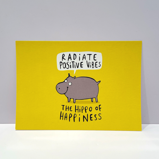 The Hippo of Happiness Postcard