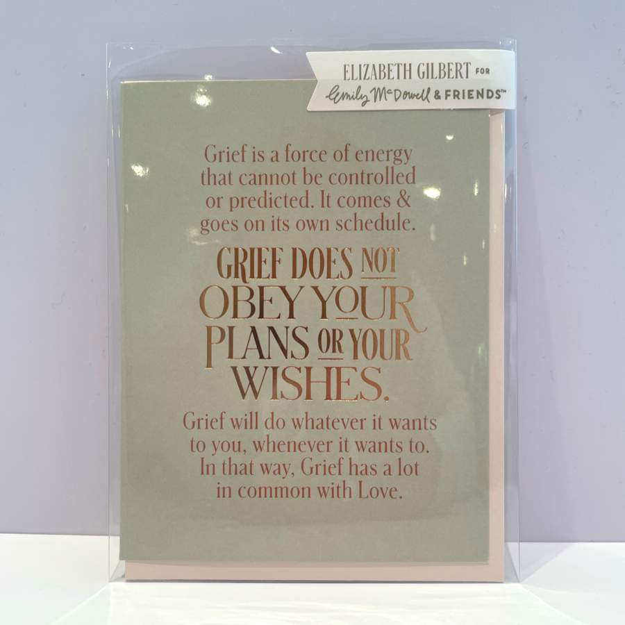 Grief Does Not Obey Greetings Card