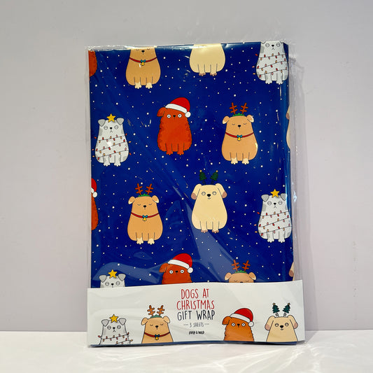 Dogs at Christmas Wrapping Paper