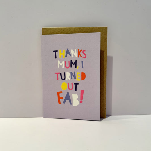 Thanks Mum Greetings Card