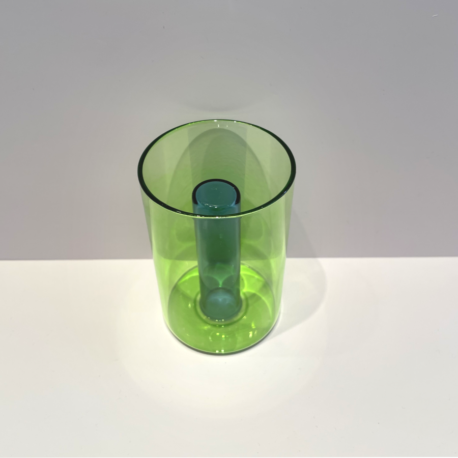 Reversible Glass Vase - Small - Green/Blue
