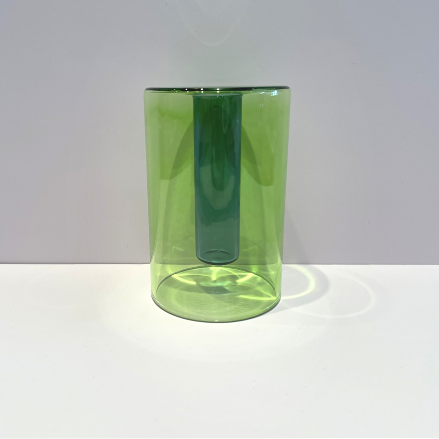 Reversible Glass Vase - Small - Green/Blue
