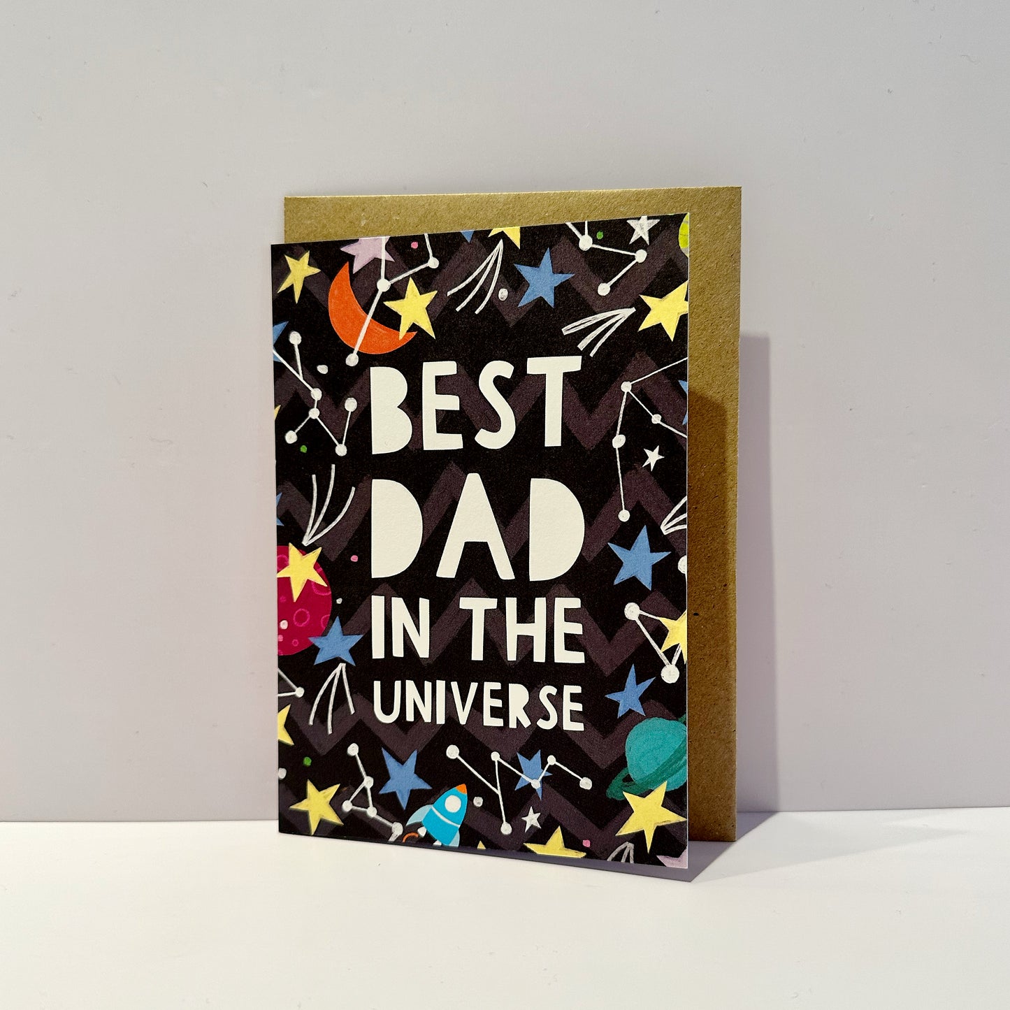 Best Dad in the Universe Greetings Card
